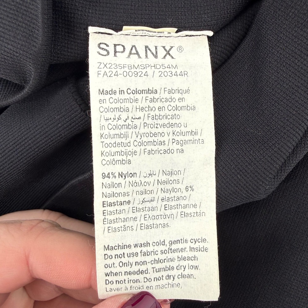 SPANX Black Seamless High Waist Leggings Womens Size XL - Picture 6 of 7